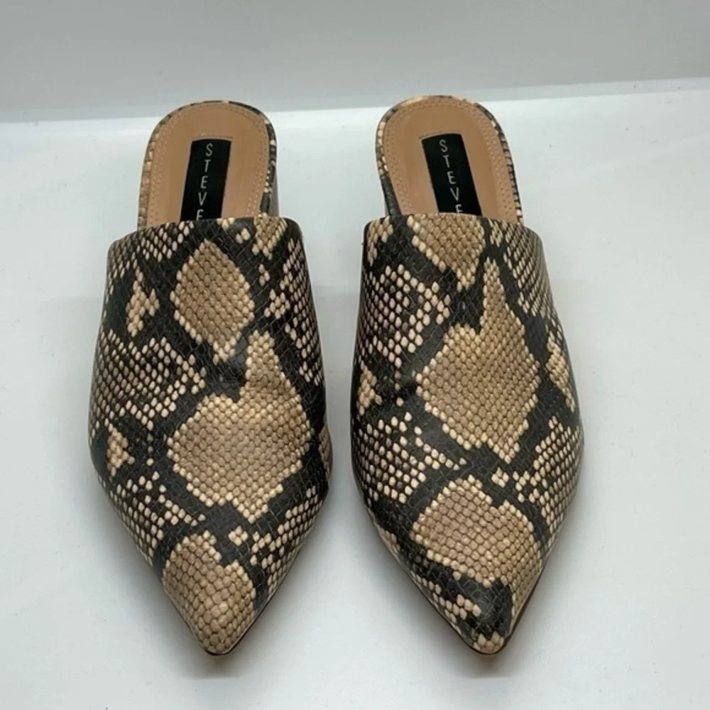 Steve Madden Faux Snakeskin Mule Shoes_3